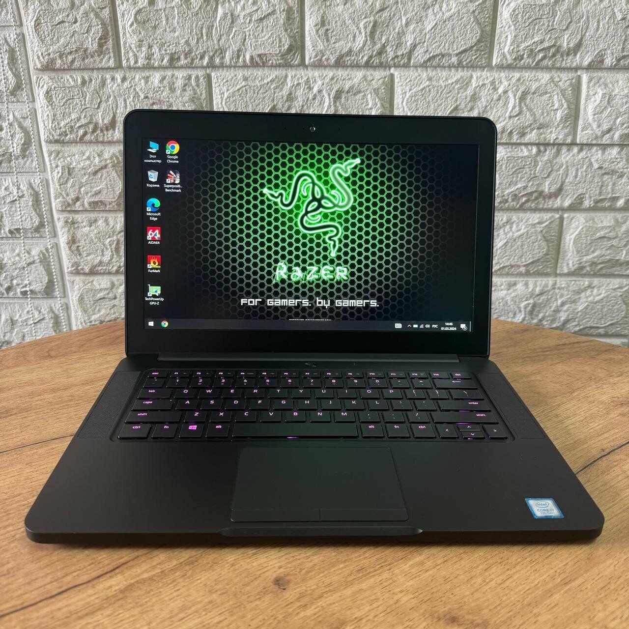 Б/в Ігровий ноутбук Razer Blade 14 RZ09-0195 14" 1920x1080| i7-7700HQ| 16GB RAM| 512GB SSD| GTX 1060 6GB