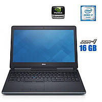 Ноутбук Б-класс Dell Precision 7510/ 15.6" 1920x1080/ i7-6820HQ/ 16GB RAM/ 512GB SSD/ Quadro M1000M 2GB