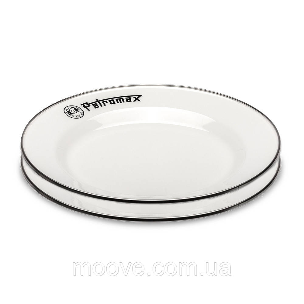 Petromax Набір тарілок емальованих Petromax Enamel Plates 26 см Білий (2 шт)