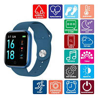 Smart Watch T80S, два браслета, температура тела, давление, оксиметр. ZW-174 Цвет: синий