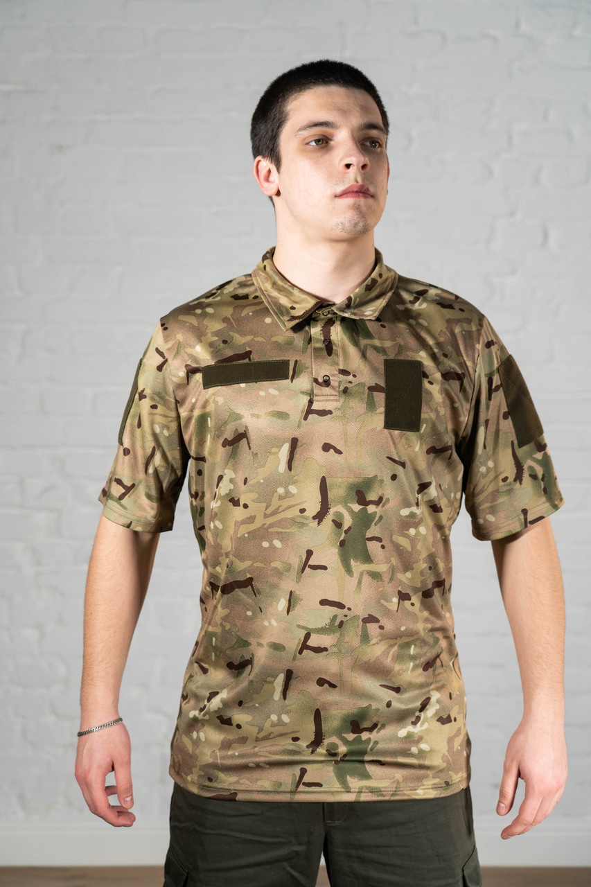 Поло тактичне мультикам coolmax ЗСУ для військовослужбовців футболки multicam чоловічі військові кулмакс армійські