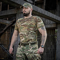 Тактическая мужская летняя футболка M-Tac Summer мультикам Военная потоотводящая футболка