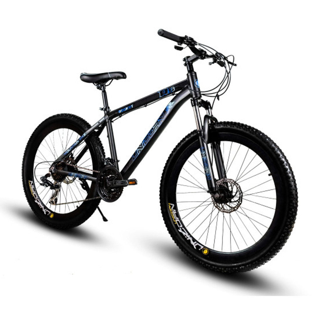 Гірський велосипед з алюмінієвою рамою 18" на 26" колесах Unicorn Fat-Bike Rocket Синій