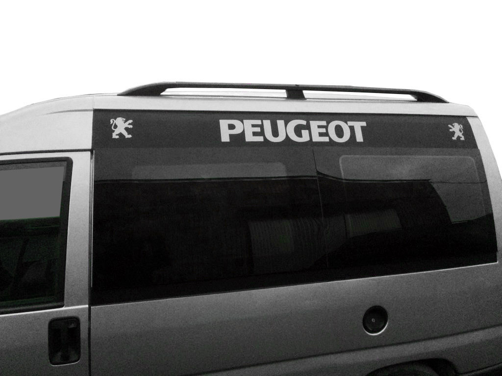 Рейлинги черные Стандартная база, пластиковые ножки для Peugeot Expert 1996-2007 гг - фото 1 - id-p2127824316