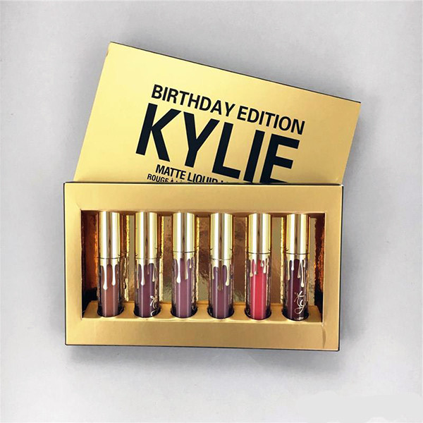 Матовая жидкая помада KYLIE Birthday Edition Gold набор из 6 штук, отличный товар - фото 3 - id-p2127871912