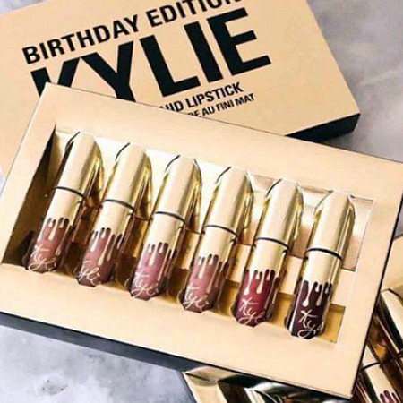 Матовая жидкая помада KYLIE Birthday Edition Gold набор из 6 штук, отличный товар - фото 4 - id-p2127871912