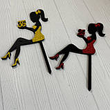 Топер у торт. "Принцеса 35" золото, фото 2