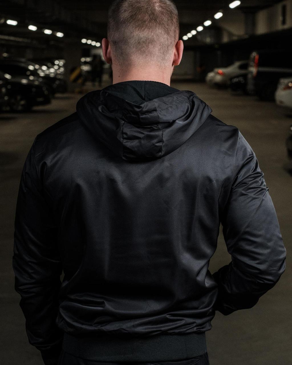Куртка ветровка мужская Adidas черный - фото 4 - id-p2127888773