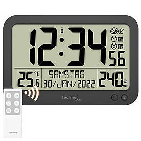 Годинник з дистанційним пультом керування Technoline WS8026 Black