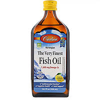 Рыбий жир Норвежская серия The Very Finest Fish Oil Lemon Carlson 500 мл Вкус Лимона VA, код: 7575083