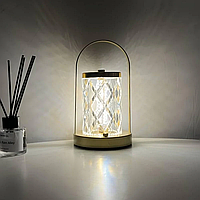 Портативная металлическая настольная LED лампа D15