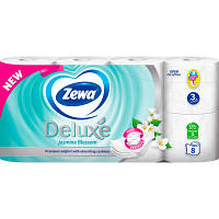 Туалетная бумага Zewa Deluxe Жасмин 3 слоя 8 рулонов 7322541171753 n