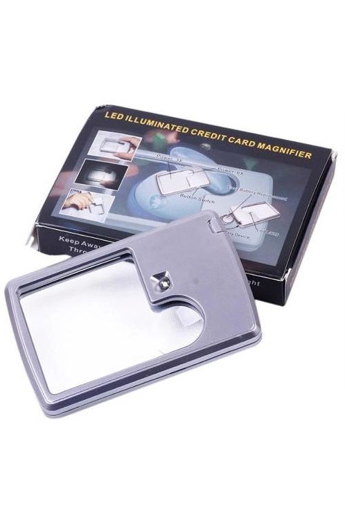 Кишенькова лупа Anex Magnifier Card з підсвічуванням 171415P, фото 1