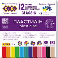 Пластилин ZiBi Classic 12 цветов 240 г ZB.6233 n