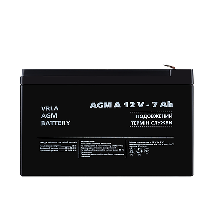 Акумулятор для сигналізації AGM А 12V - 7 Ah, фото 1