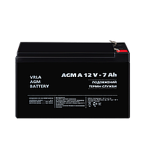 Акумулятор для сигналізації AGM А 12V - 7 Ah, фото 3