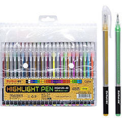 Набір гелевих ручок "Highlight Pen" HG6120-48, 48 кольорів