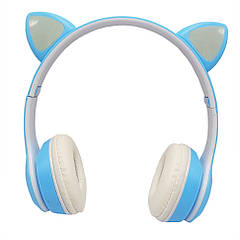Дитячі навушники з котячими вушками VIV-23M (Blue)