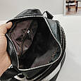 Шкіряна чоловіча сумка барсетка через плече КТ-4027 Чорна, фото 8