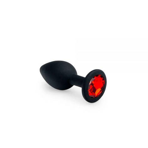 Анальний корок, Black Silicone Ruby, S, фото 1