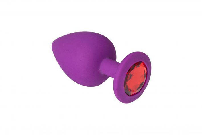 Мала силіконова анальна пробка Purple Silicone Ruby, S, фото 1