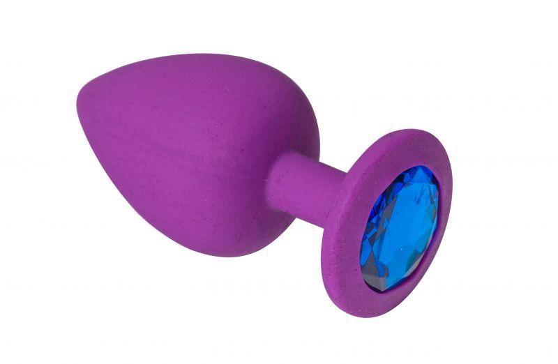 Силіконова анальна пробка Purple Silicone Sapphire, M