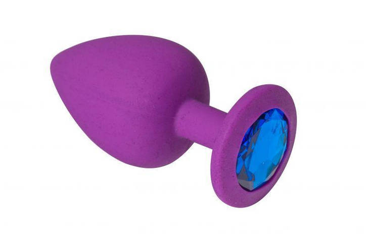 Силіконова анальна пробка Purple Silicone Sapphire, M, фото 1