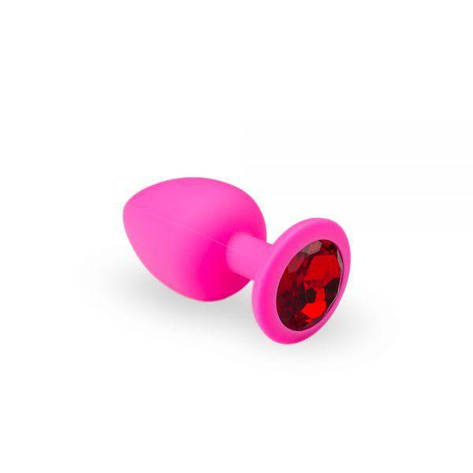 Силіконовий анальний затор Pink Silicone Ruby, M, фото 1