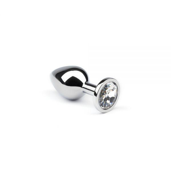 Анальний корок зі стразом Silver Diamond, S
