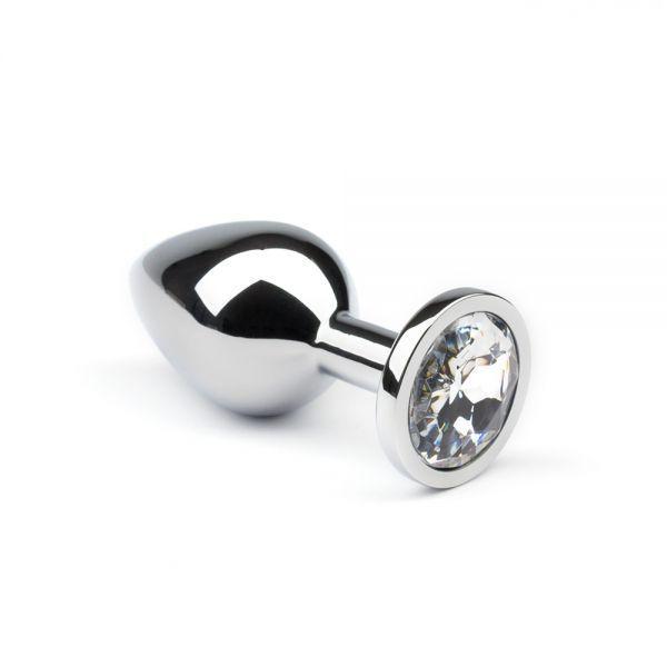 Анальний корок зі стразом Silver Diamond, L
