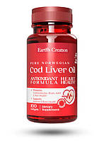 Жирные кислоты Earth s Creation Cod Liver Oil, 100 капсул CN13751 SP