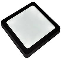 Квадратний накладний світильник стельовий 12W 6400К 840lm чорний