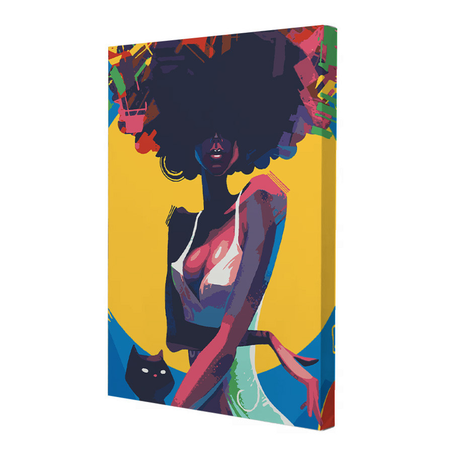 Картина за номерами Riviera Blanca Неонова киця 28x40 см (RB-0699)