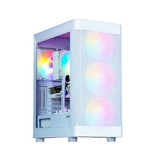 Корпус Zalman I4 TG, без БЖ, 2xUSB3.0, 1xUSB2.0, 4x140 мм RGB, VGA 320 мм, LCS ready, TG Side Panel, ATX, білій