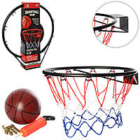 Баскетбольное кольцо с креплением, мячом, насосом DBUY Баскетбольне кільце з кріпленням, м'ячем, насосом