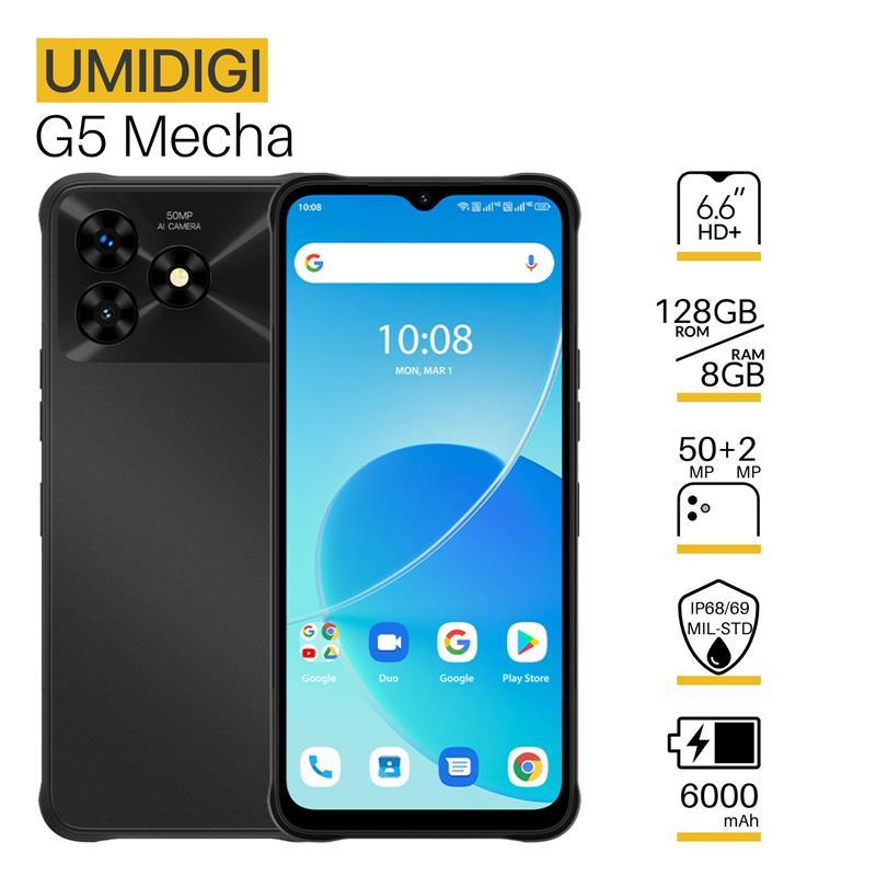 Смартфон UMIDIGI G5 Mecha (RP08) 6.6" 8/128ГБ, 2SIM, 6000мА·год, чорний