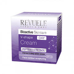 Денний крем для обличчя SPF 15 Revuele Bioactive Peptids & Retinol V-shape антивіковий, 50 мл