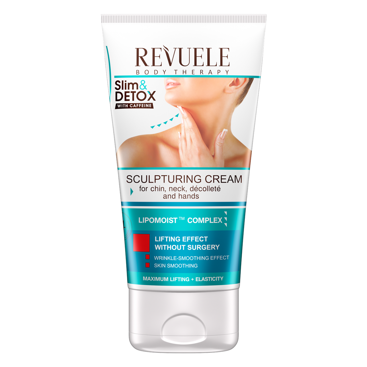 Скульптуруючий крем для підборіддя, шиї та декольте Revuele Slim & Detox, 150 мл, фото 1