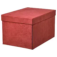 Контейнер с крышкой, коричнево-красный бархат, 18x25x15 см GJÄTTA (905.704.30) IKEA