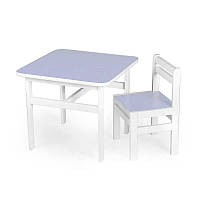 Стол + стульчик детский, цвет - фиолетовый (лаванда) DS-SP03 (1) в пленке
