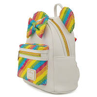 Рюкзак школьный Loungefly Disney - Minnie Mouse Sequined Rainbow Mini Backpack (WDBK1659) - Топ Продаж!