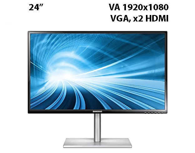 Монітор 24" Samsung S24C750P/VA 1920x1080 FHD/VGA, 2x HDMI