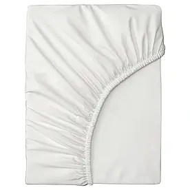 Простирадло на резинці, біле, 140x200 см BRUKSVARA (305.746.00) IKEA