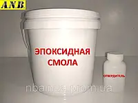 Эпоксидная смола ЭД 20 с отвердителем, для творчества и столешниц, прозрачная, A.N.B., 20 кг + 2 кг Nom1