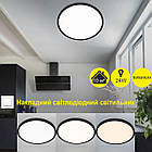 Настінно-стельовий LED світильник 24 Вт колір каркасу чорний ESL-21534, фото 3