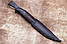Ніж для полювання ручної роботи Фінський 6, нескладний ніж із міцної сталі M390, зі шкіряним чохлом у комплекті., фото 5