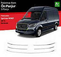 Накладки на решетку Mercedes Sprinter w907 2019- узкие (TAN24)