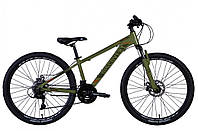 Велосипед алюміній 26" Discovery BASTION AM DD тріскачка рама-13"" сіро-чорний (матовий) з крилом Pl 2024