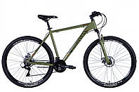 Велосипед алюміній 29 Discovery BASTION AM DD frame-21 хакі 2024
