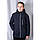 Парка куртка демісезонна на флісі "Willam", для хлопчика, чорна і синя, від 128-134см до 158-164см, фото 8